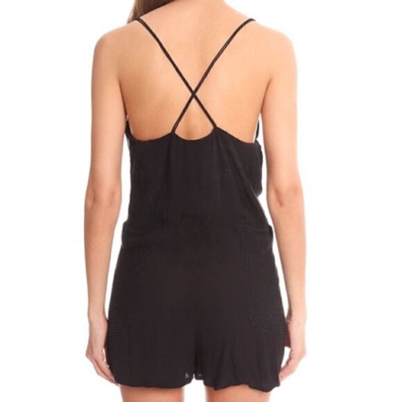 NEW - IRO Women's Black Embroidered Omalys Romper - Size 8 US / EU 40 - Picture 7 of 9